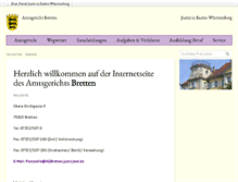 Tablet Screenshot of amtsgericht-bretten.de